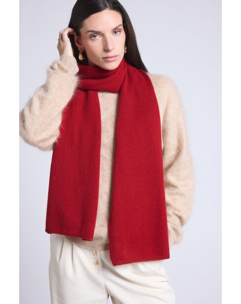 Sciarpa unisex in cashmere rosso bordeaux
