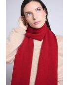 Sciarpa unisex in cashmere rosso bordeaux