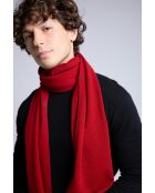 Sciarpa unisex in cashmere rosso bordeaux