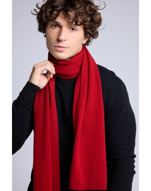 Sciarpa unisex in cashmere rosso bordeaux