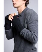 Zwarte wanten van kasjmier, uniseks