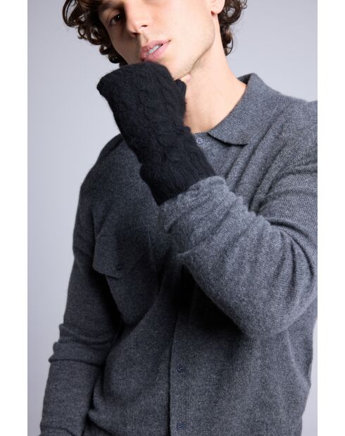 Schwarze Unisex-Kaschmirhandschuhe