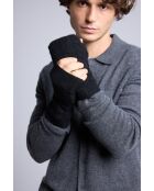 Zwarte wanten van kasjmier, uniseks