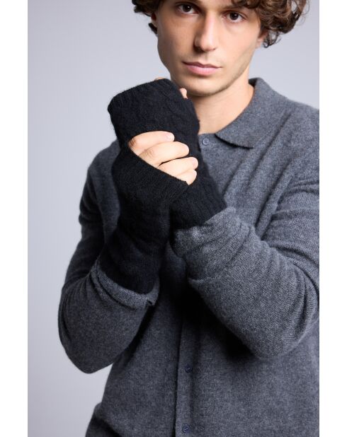 Schwarze Unisex-Kaschmirhandschuhe