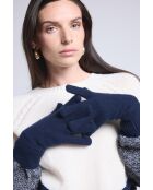 Gants en cachemire unisexe bleu marine