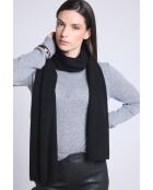 sciarpa nera unisex in cashmere
