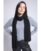 sciarpa nera unisex in cashmere