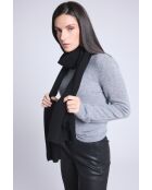 sciarpa nera unisex in cashmere