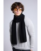 sciarpa nera unisex in cashmere