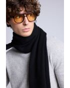 sciarpa nera unisex in cashmere