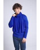 sciarpa unisex in cashmere blu reale