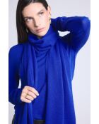 sciarpa unisex in cashmere blu reale