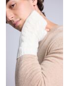 Witte wanten van kasjmier, uniseks