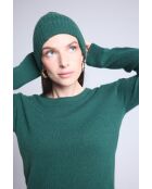 Bonnet en cachemire unisexe vert bouteille