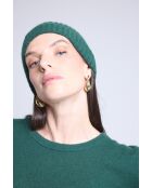 Bonnet en cachemire unisexe vert bouteille