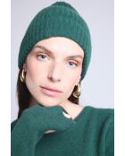 Bonnet en cachemire unisexe vert bouteille