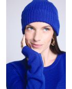 Bonnet en cachemire unisexe bleu roi