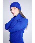 Bonnet en cachemire unisexe bleu roi