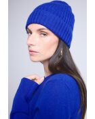 Bonnet en cachemire unisexe bleu roi