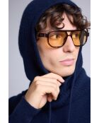 Marineblaue Unisex-Sturmhaube aus Cashmere