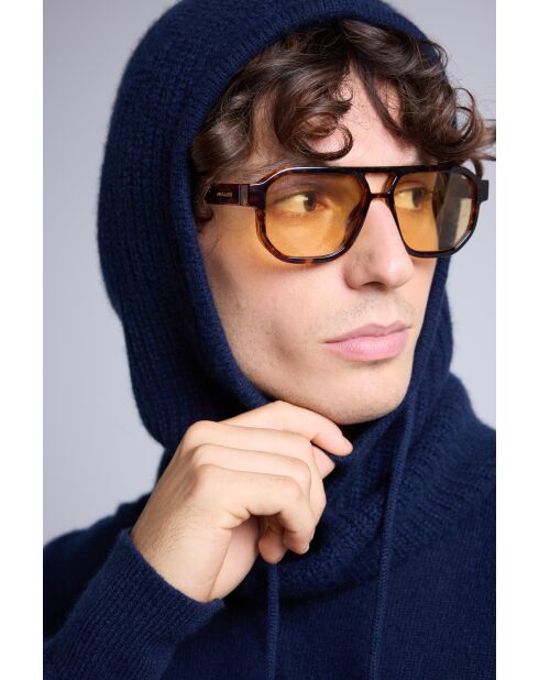 Marineblaue Unisex-Sturmhaube aus Cashmere