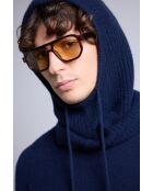 Marineblaue Unisex-Sturmhaube aus Cashmere