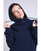 Marineblaue Unisex-Sturmhaube aus Cashmere