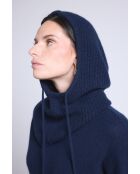 Marineblaue Unisex-Sturmhaube aus Cashmere