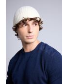 Bonnet en cachemire unisexe blanc