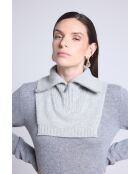 Collo trucker in cashmere grigio chiaro