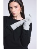 Gants en cachemire unisexe gris clair