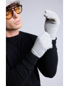 Gants en cachemire unisexe gris clair