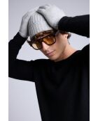 Gants en cachemire unisexe gris clair