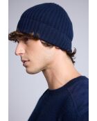 Bonnet en cachemire unisexe bleu marine