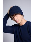 Bonnet en cachemire unisexe bleu marine
