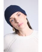 Bonnet en cachemire unisexe bleu marine