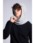 Pañuelo de cachemir unisex gris claro, pasamontañas