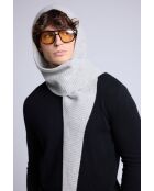 Pañuelo de cachemir unisex gris claro, pasamontañas