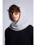 Pañuelo de cachemir unisex gris claro, pasamontañas