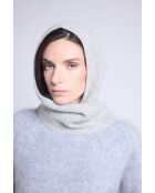 Pañuelo de cachemir unisex gris claro, pasamontañas