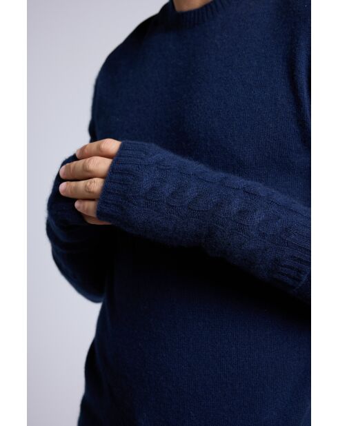 Marineblaue Unisex-Kaschmirhandschuhe