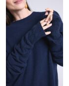 Marineblaue Unisex-Kaschmirhandschuhe