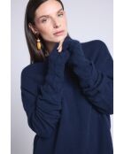 Marineblaue Unisex-Kaschmirhandschuhe