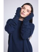 Marineblaue Unisex-Kaschmirhandschuhe