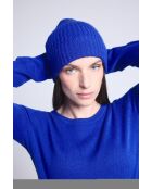 Bonnet en cachemire unisexe bleu roi