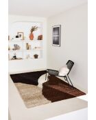 Tapis shaggy Palerme 1060 marron