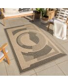 Kussenhoes Nature Jute-look 8865 beige/zwart