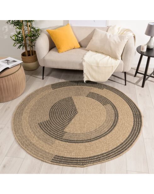 Fodera per cuscino Nature Juta 8865 beige/nero