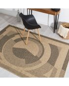 Kussenhoes Nature Jute-look 8865 beige/zwart