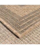 Kussenhoes Nature Jute-look 8865 beige/zwart